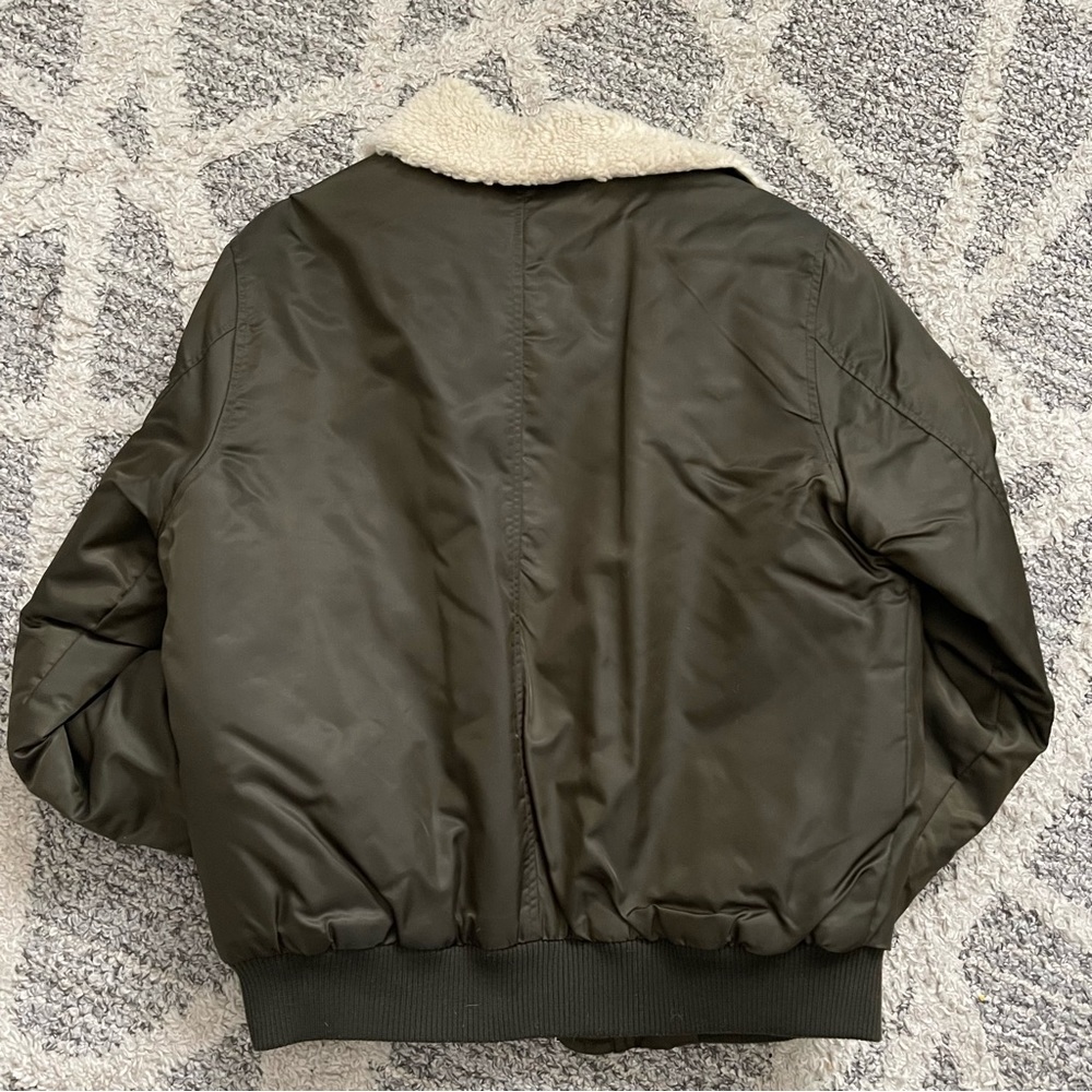 Forever 21 Mens Bomber Jacket with Fur Size US Medium - Picture 4 of 4
